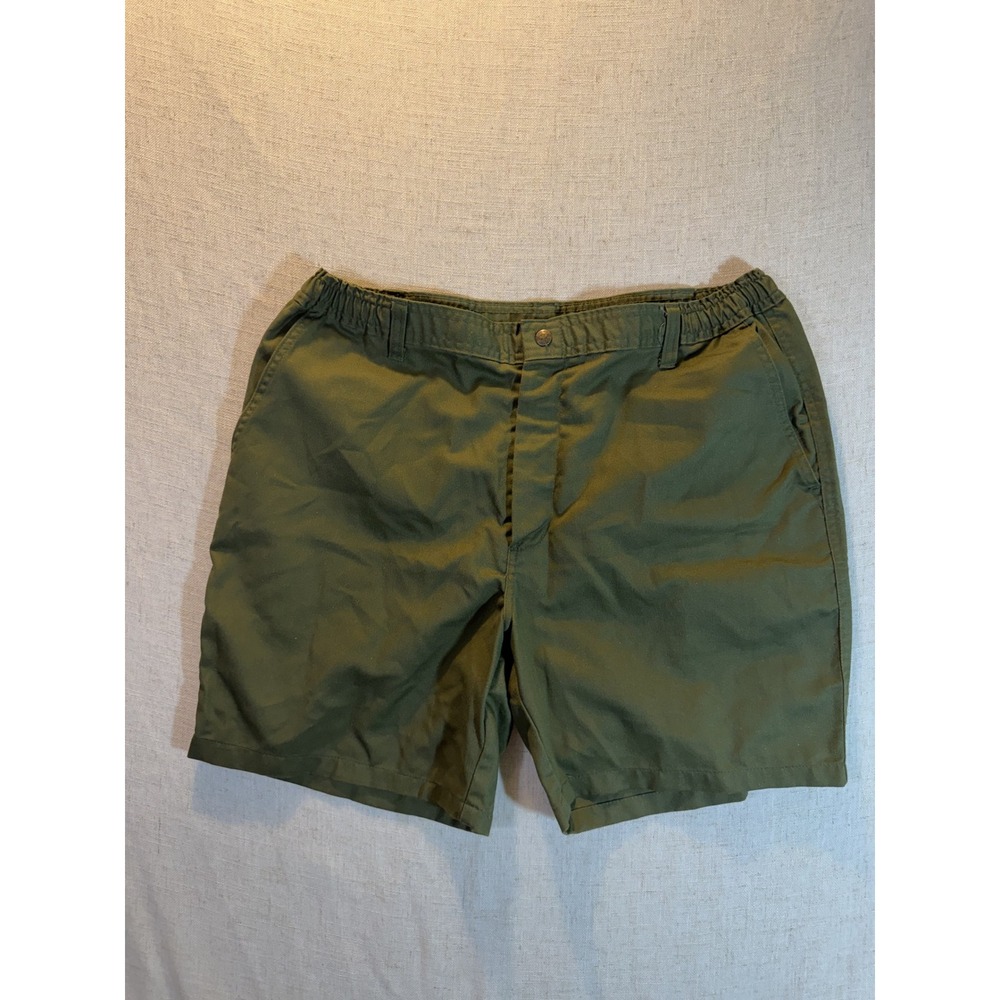 Boy Scouts of America Official Uniform Shorts Mens 38 Olive Green Elastic Waist